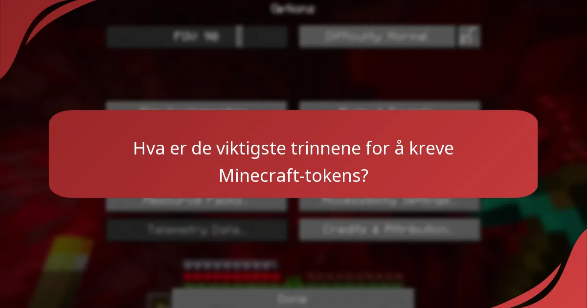 Hvilke regioner støtter Minecraft-tokenkrav?