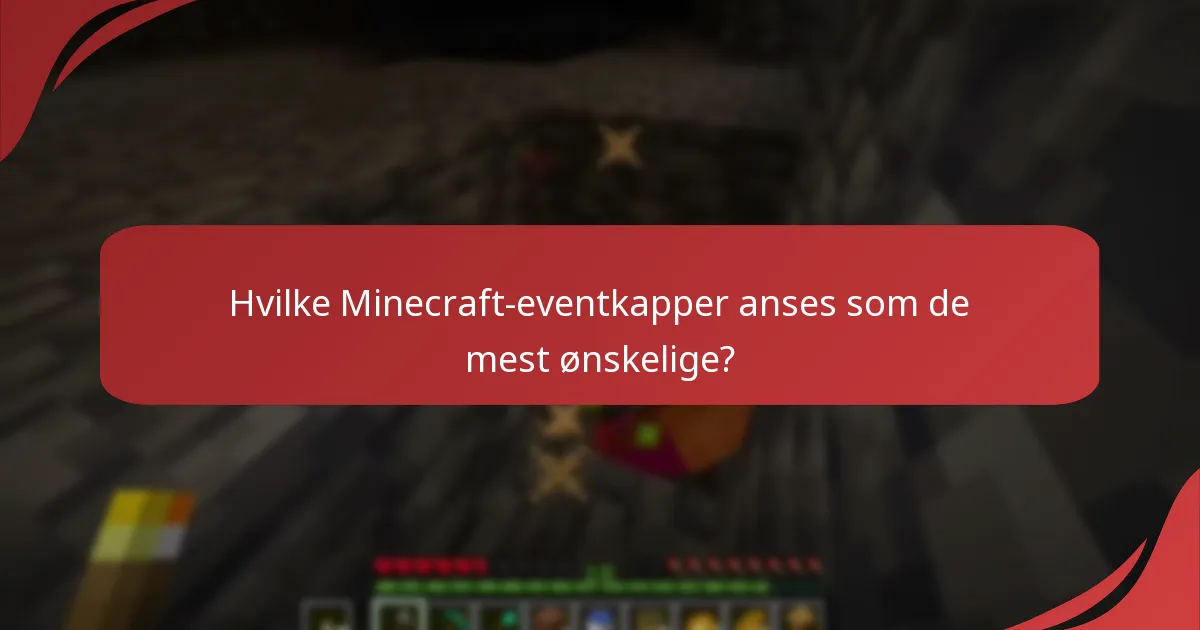Hvilke Minecraft-eventkapper anses som de mest ønskelige?