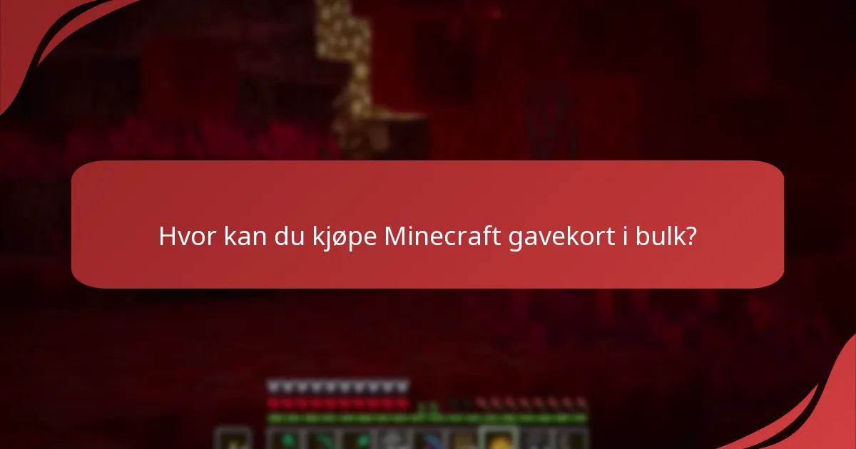 Hvor kan du kjøpe Minecraft gavekort i bulk?