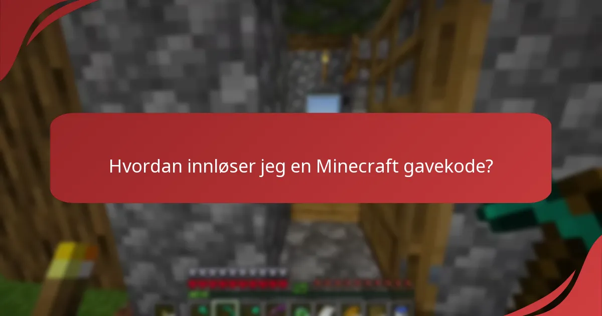 Hva er tilgjengeligheten av gjenstander som kan innløses med Minecraft gavekoder?