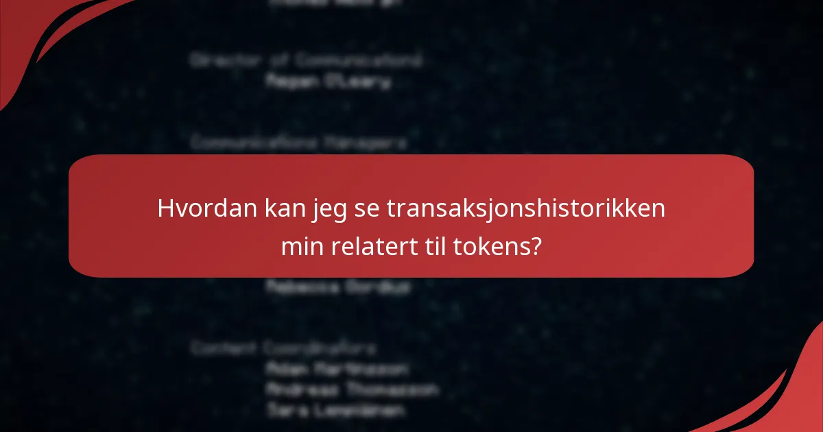 Hvordan kan jeg se transaksjonshistorikken min relatert til tokens?